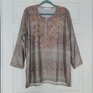 Karyn Seo Silk Blend Top NWOT